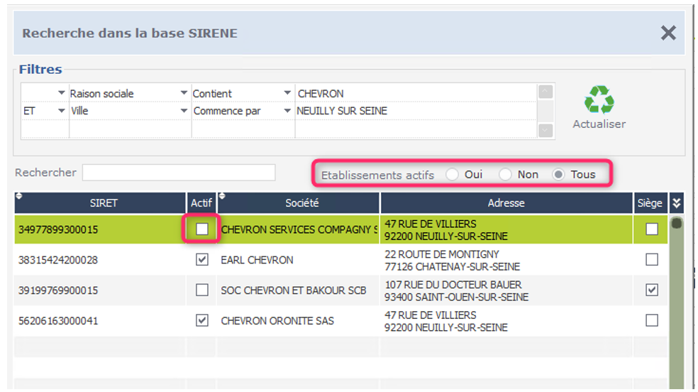 Appel de l'API Sirene dans le logiciel ERP HexaOpale