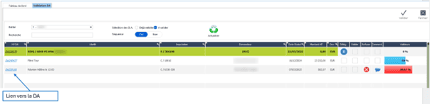 Validation en 1 clic des demandes d'achat dans le logiciel ERP HexaOpale
